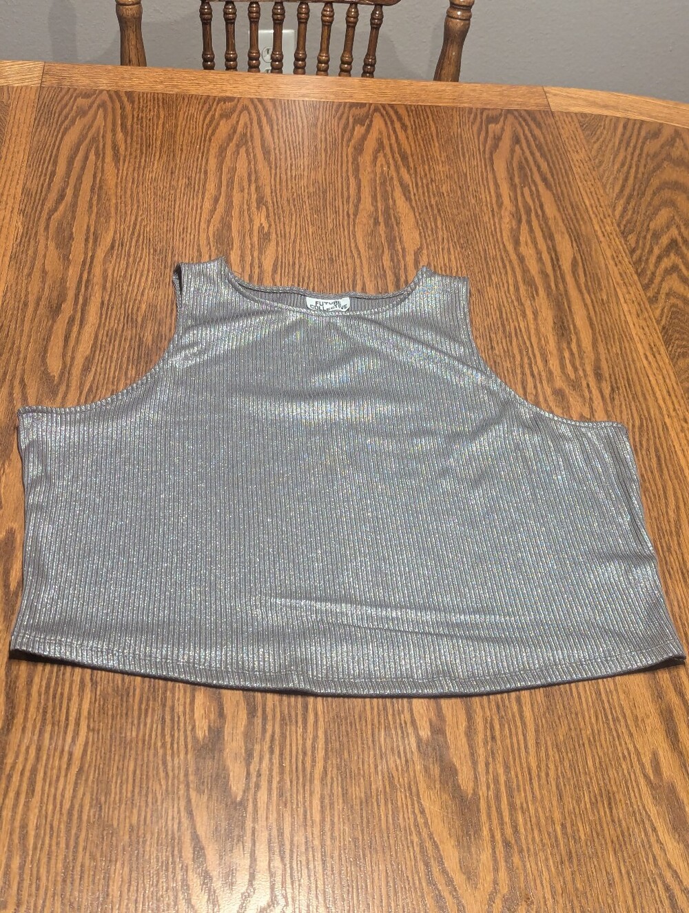 Future Collective Metallic Crop Tank Top